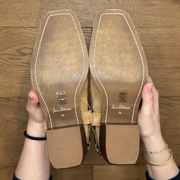 Sam Edelman Bellamie Suede Riding Heel Biker Boots - Size 7.5 - EUC - Tan - Picture 7 of 8